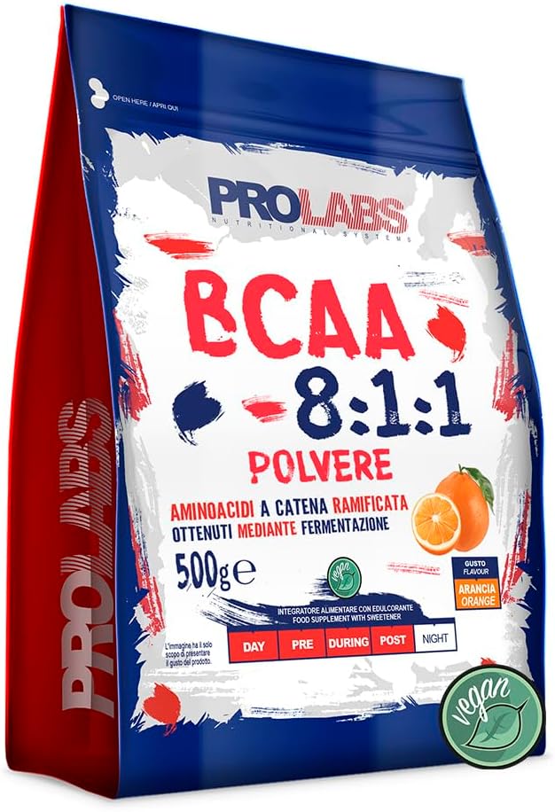 BCAA 8:1:1 Powder - 500g (busta)- Arancia