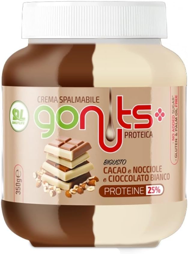 GoNuts! 350 g, Bigusto cacao e nocciole e cioccolato bianco