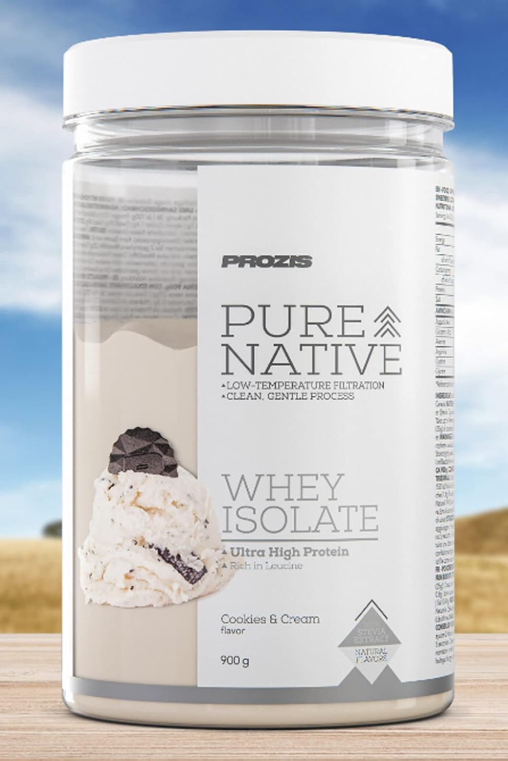 Pure Native Whey Isolate 900 g, Biscotto e crema